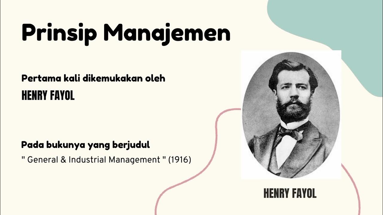 14 Prinsip Manajemen menurut Henry Fayol - YouTube