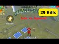 29 kill  solo vs squard gameplay solo vs squard free fire 