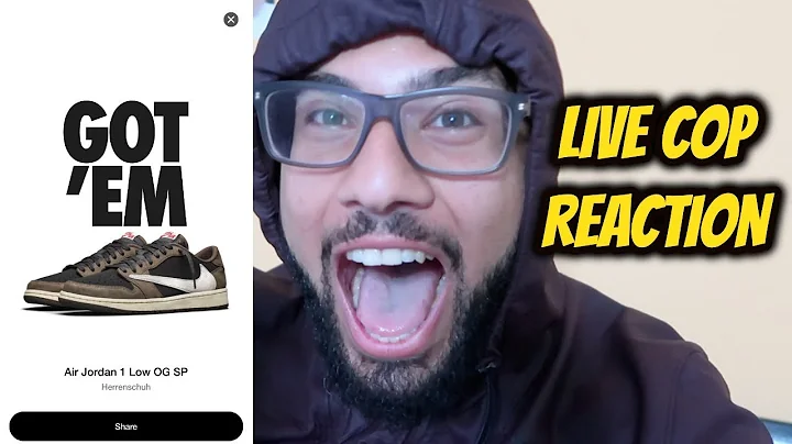 *CRAZY REACTION* NIKE JORDAN 1 LOW TRAVIS SCOTT 'C...