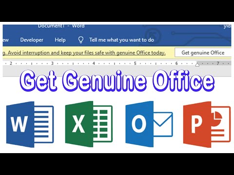 How to Remove Get Genuine Office Notification on Microsoft Office Products (Word, Excel, ppt..)