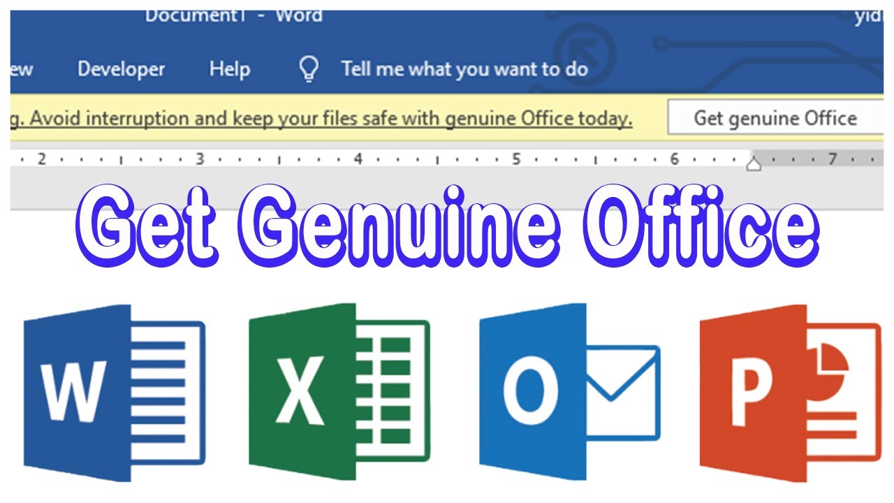 How To Remove Get Genuine Office Notification On Microsoft Office Products (Word, Excel, Ppt..)