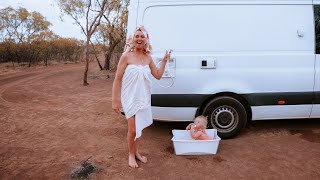 TINY HOUSE VLOG | How we Shower Living in a Van (with no bathroom)