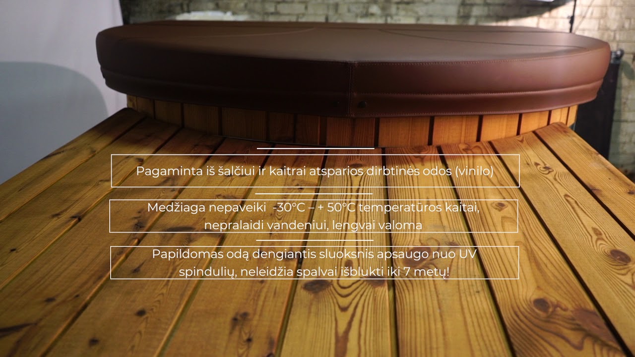 Odinis dangtis | Leder Badetonne Deckel | Leather Hot Tub Lid free fonts