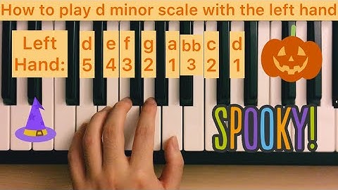 Piano Lesson 84: How to play d minor scale with the left hand (15 times play along) tutorial