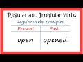Regular and irregular verbs for kids kids learning english for kids animations for kids