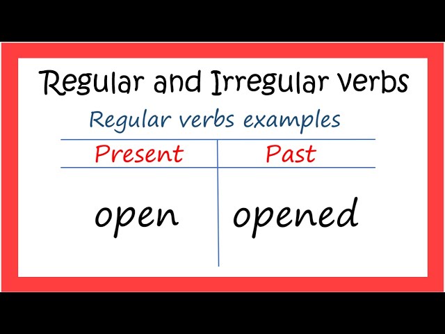 Irregular Verbs: Explanation and Examples