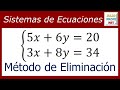 SISTEMA DE ECUACIONES LINEALES 2×2 POR MÉTODO DE ELIMINACIÓN