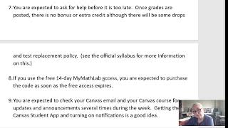 Course Expectations MTH 120   summer