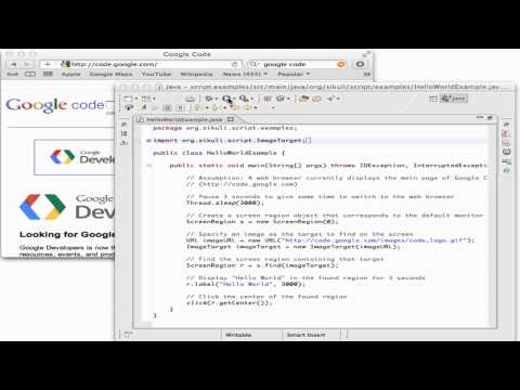Sikuli Script Java HelloWorld Example