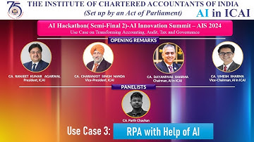 Hackathon Semi Final 2 (S1) – Use Case 3 | RPA with help of AI | CA. Parth Chauhan