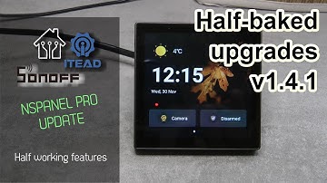 Half-baked features in NSPanel Pro 1.4.1
