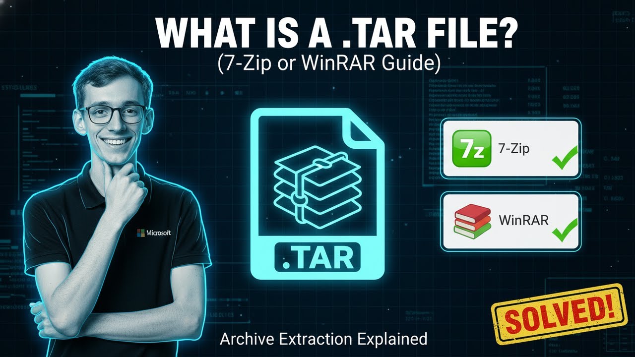 How to Extract TAR Files (7-Zip or WinRAR) - YouTube