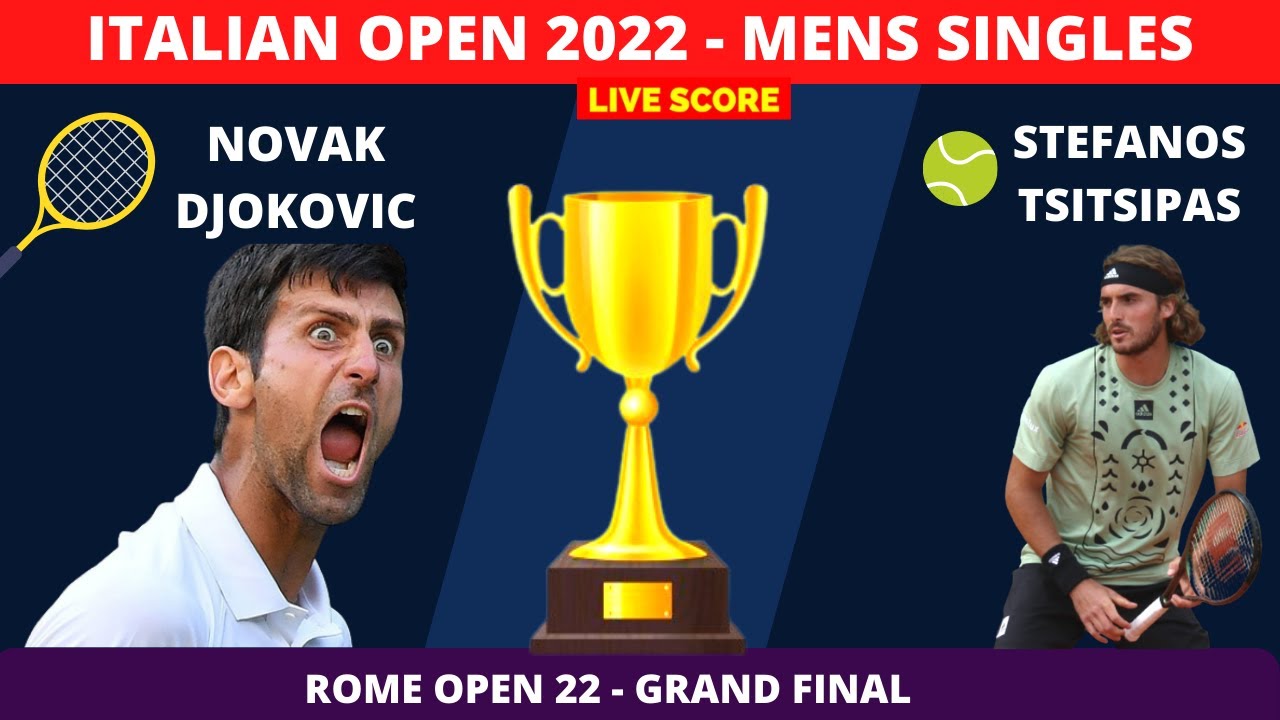 Novak Djokovic vs TSITSIPAS 2022 Italian Open Final Live Score + Playstation Gameplay
