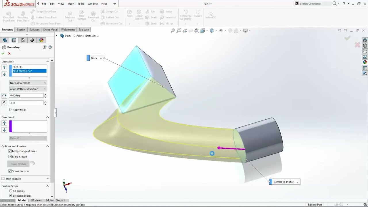 Norm lille Tilskynde SolidWorks Tutorial 12 How to Use Boundary Boss Base - YouTube