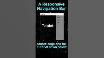 Responsive Navigation Bar with HTML, CSS & JavaScript