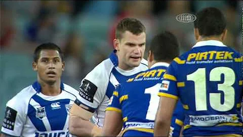 Jarryd Hayne headbutt on Corey Payne. Bulldogs vs ...