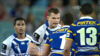 Jarryd Hayne Head On Corey Payne. Bulldogs Vs Eels 2011 Round 6