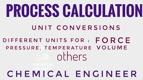 Unit conversion | Process Calculation : Basics | Chemical Engineer