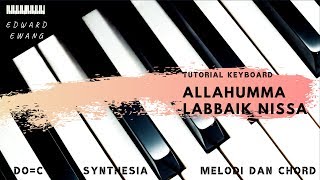 Tutorial Keyboard ALLAHUMA LABBAIK - NISSA SABYAN (Melodi dan Akor Do=C)