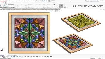 Solid works geometric pattern design : 3D Print Wall Art | How to use loft effective in solidworks