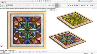 Solid works geometric pattern design : 3D Print Wall Art | How to use loft effective in solidworks