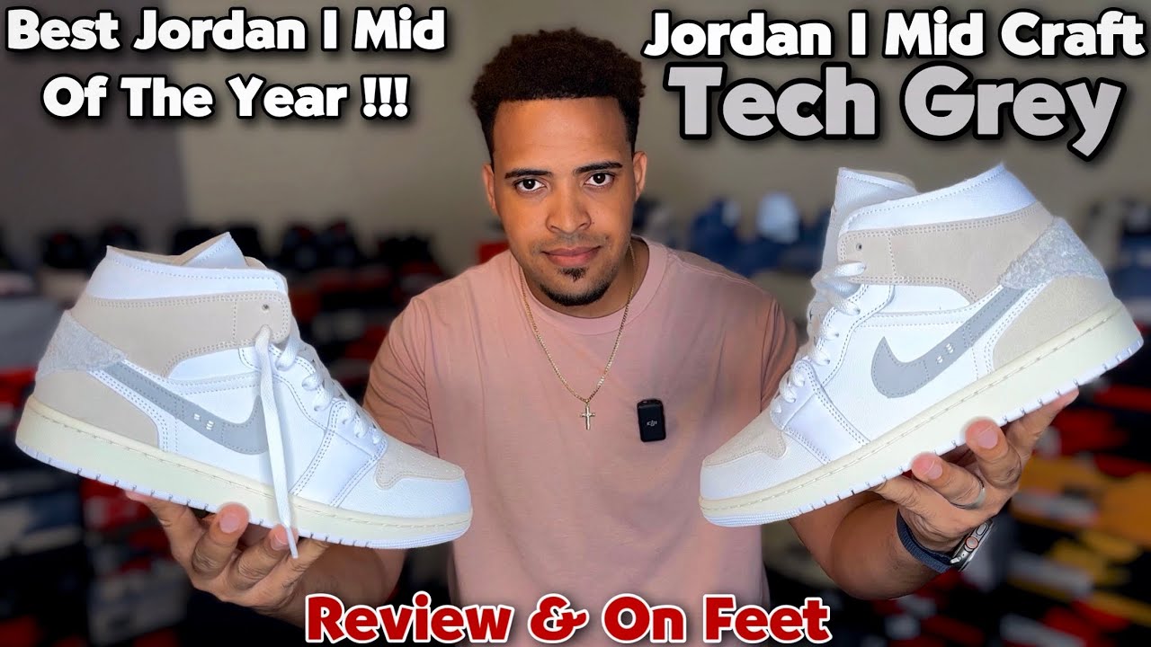 Jordan 1 Mid Craft “SE” Tech Grey / Review and On Feet “Orewood” - YouTube