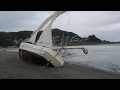 Beached Boat at Linda Mar in Pacifica. (Someone&#39;s having a bad day)