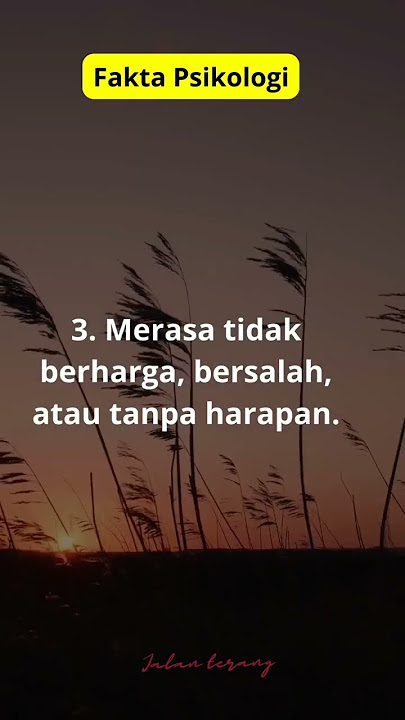 5 Tanda bahwa anda sedang mengalami depresi... #shorts #subscribe #viral
