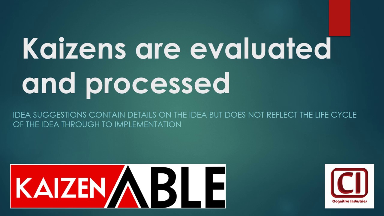 Whats the difference between a Kaizen and an Idea Suggestion YouTube
