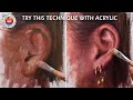 Try this technique to paint with Acrylic | Ear Painting Tutorial for Beginners by Debojyoti Boruah