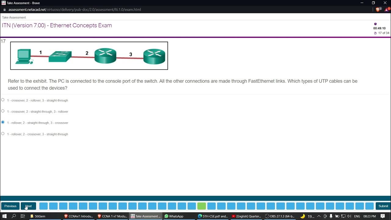 CCNA 1 v7 Modules 4 – 7: Ethernet Concepts Exam Answers - YouTube