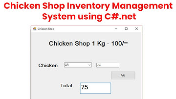 Chicken Shop Inventory Management System using C#.net