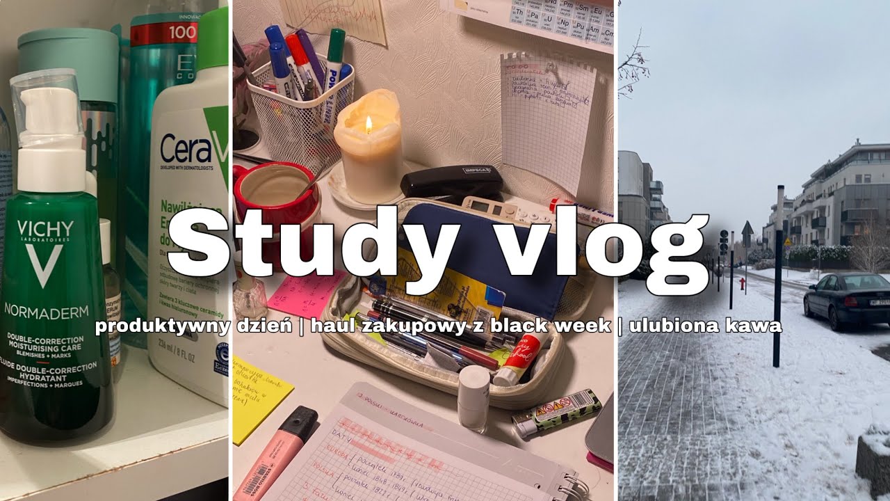 Study vlog #2 ✨📚| produktywny dzień | haul zakupowy | ogarniamy szkołę | ulubiona kawa check