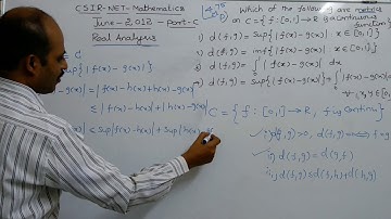 CSIR-NET-MATHEMATICS-JUNE-2012-PART-C:REAL ANALYSIS PROBLEM EXPLAINED