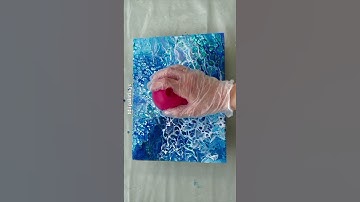 Waterdrop acrylic pour fluidart timelapse step by step painting tutorial