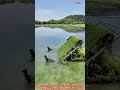 水生雑草の刈り取り！機械式レーキによる回収