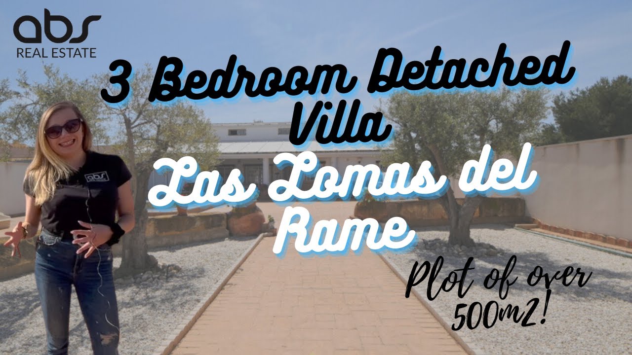 ABS REAL ESTATE 3 Bedroom Detached Villa on over 500m2 Plot! In Las