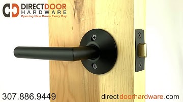 Emtek Stuttgart Modern Lever Handle with Modern Rosette in Flat Black