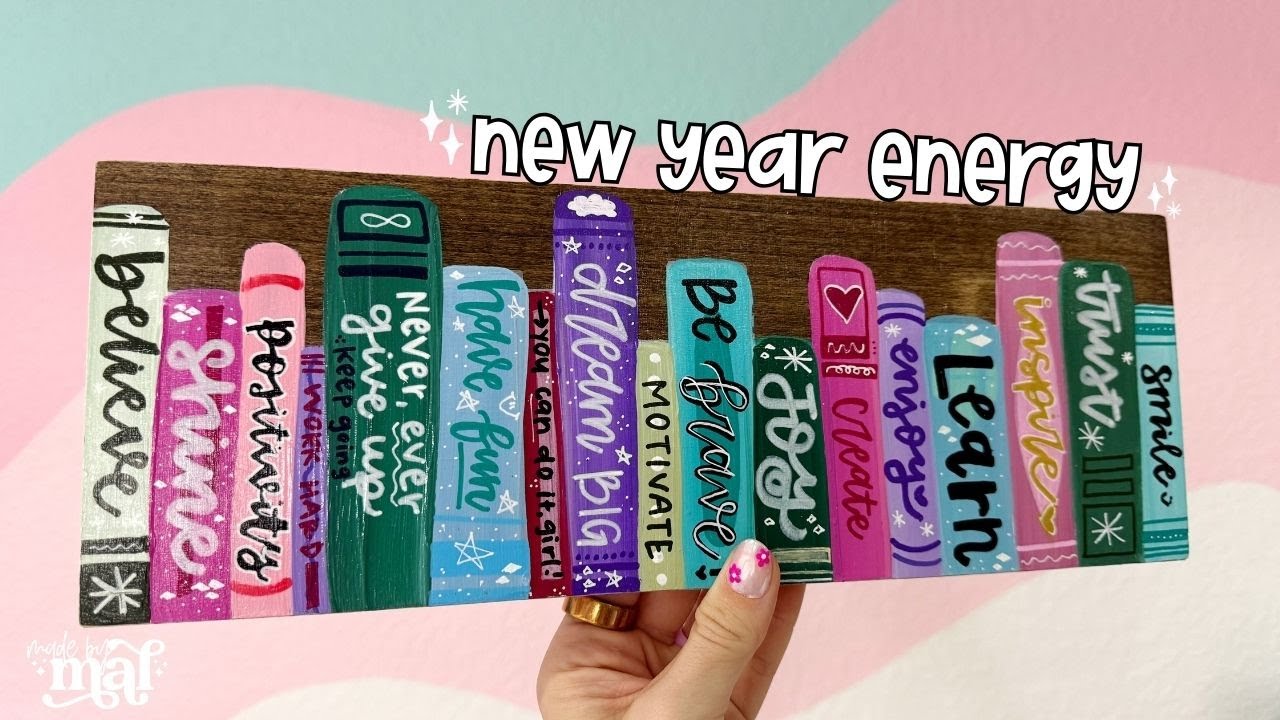 Декор книжной полки с аффирмациями своими руками | Поделка, посвященная любви к себе и позитивном...