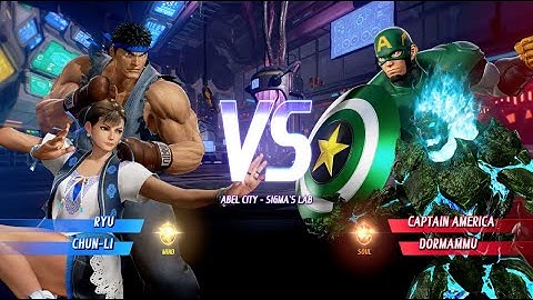 MARVEL VS. CAPCOM: INFINITE Ryu, Chun-Li vs Captain America and Dormammu