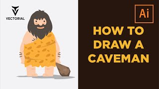 How to draw caveman in ADobe Illustrator