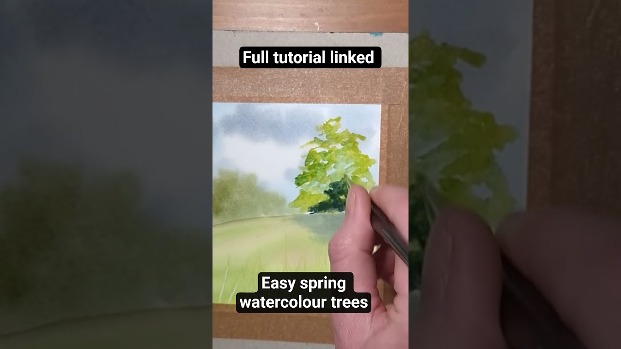 #watercolorpaintingforbeginners #watercolor spring trees