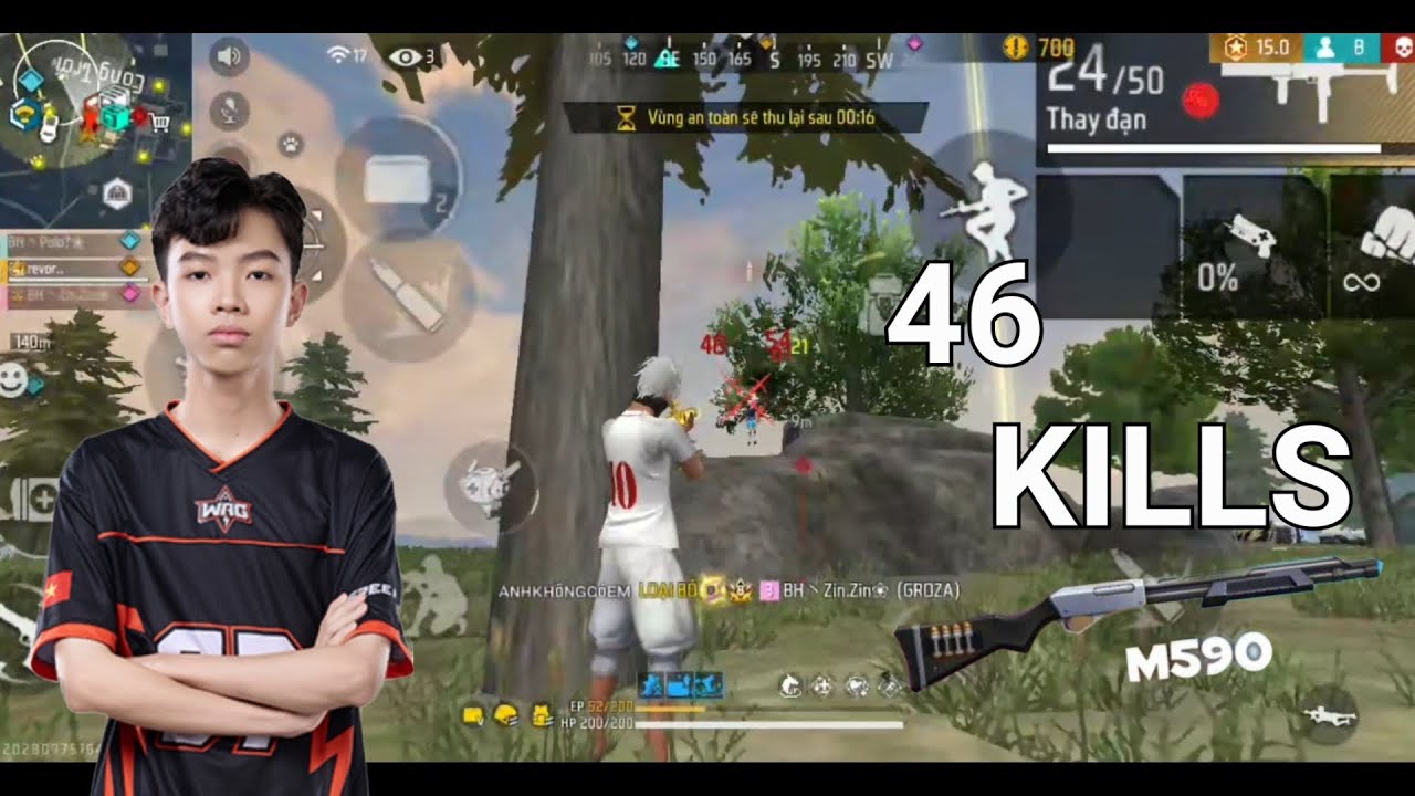 WAG TQUY 46 KILLS FULL LIVE FREE FIRE RANKED 