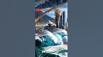 😱AI Tsunami Hits City – Cinematic VFX!”“Shocking Tsunami Simulation (AI-Generated Disaster)”😱🌊#earth
