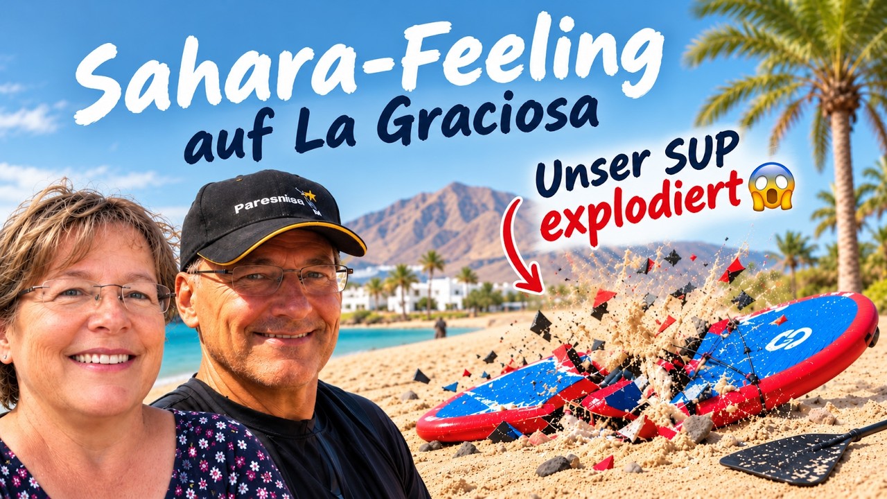 ⁣Unser SUP explodiert! Sahara-Feeling auf La Graciosa #segeln #blauwasser  #liveaboard