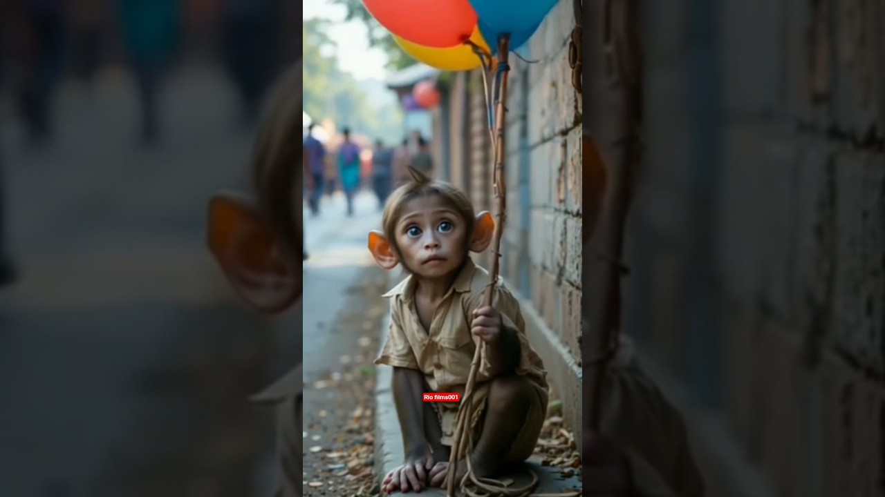 😭 poor baby monkey to rich😢 emotional story💔