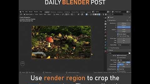 Only Render what is within the Camera Frame with Render Region in Blender #Shorts