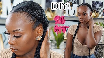 DIY! 2 Feed In Braids!| HOW TO!| Roxy Bennett