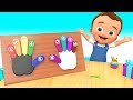 Numbers & Colors to Learn with Hand Fingers Wooden Toy Set 3D Kids Children Baby Educational