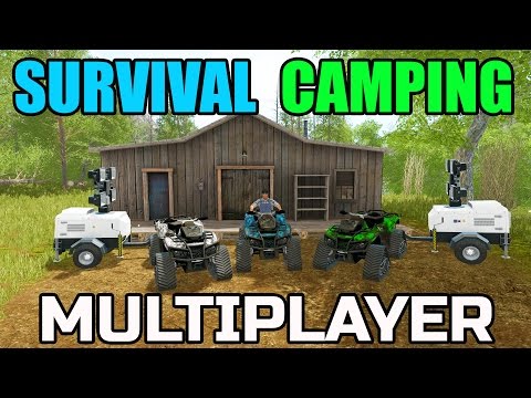 FARMING SIMULATOR 2017 | SURVIVAL CAMPING | WORKING OFF-GRID | MULTIPLAYER